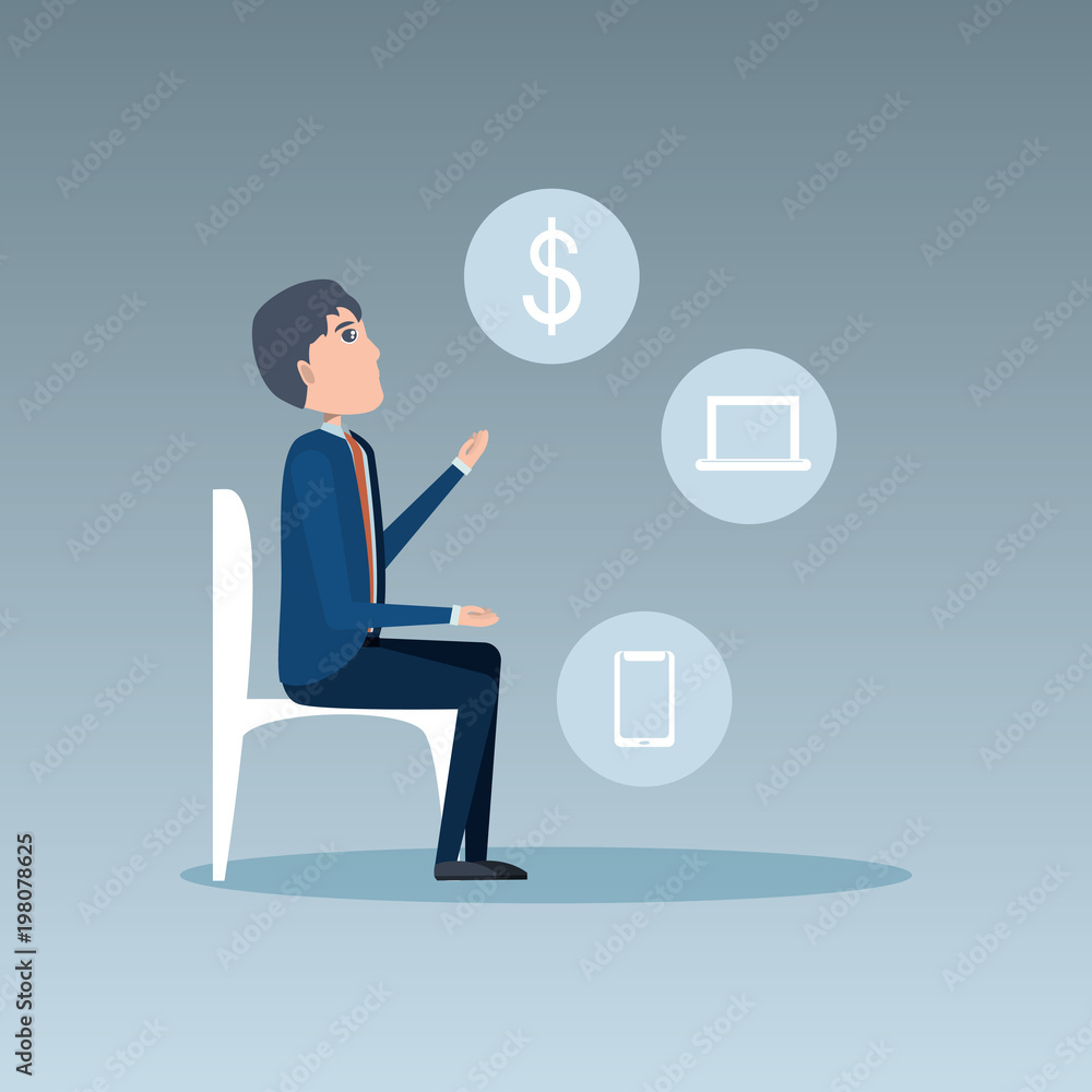 Cartoon businessman design Cartoon businessman design