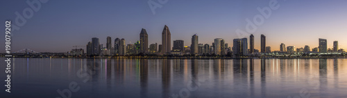 San Diego skyline over the bay at dawn © Shakzu