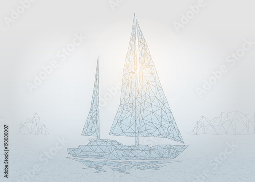 Polygonal Sailing yacht