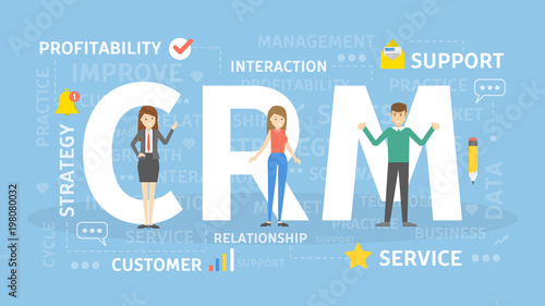 CRM concept illustration.