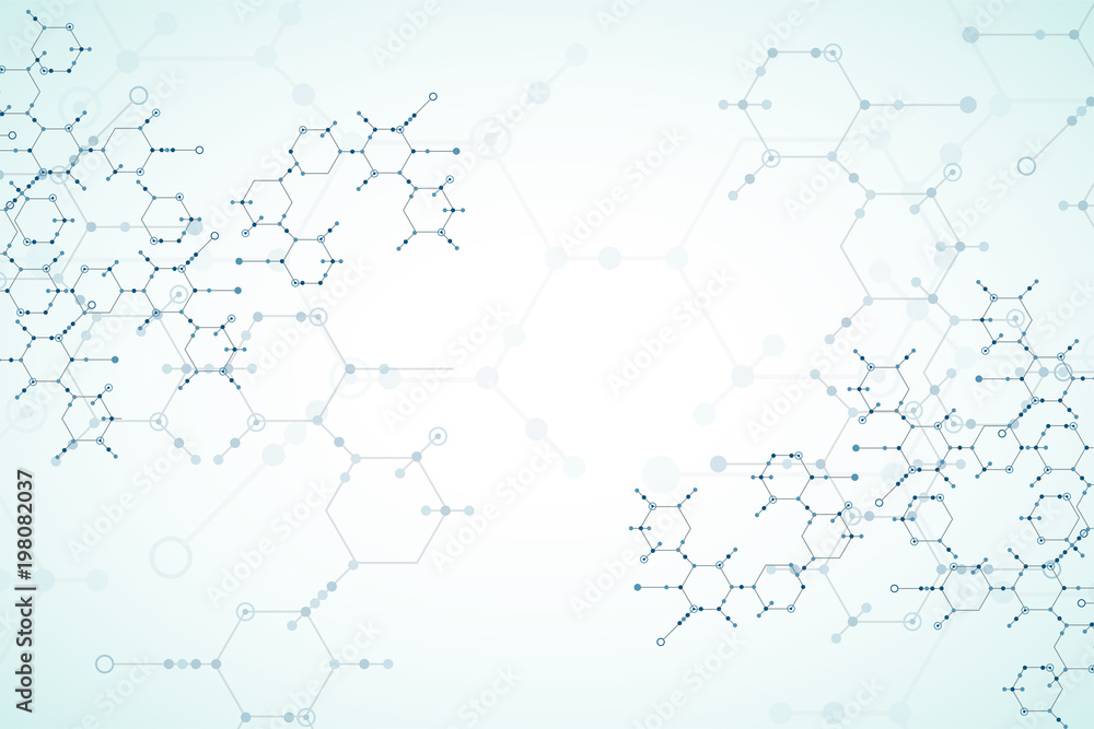 Fototapeta premium Abstract technology hexagonal background. Connection structure.