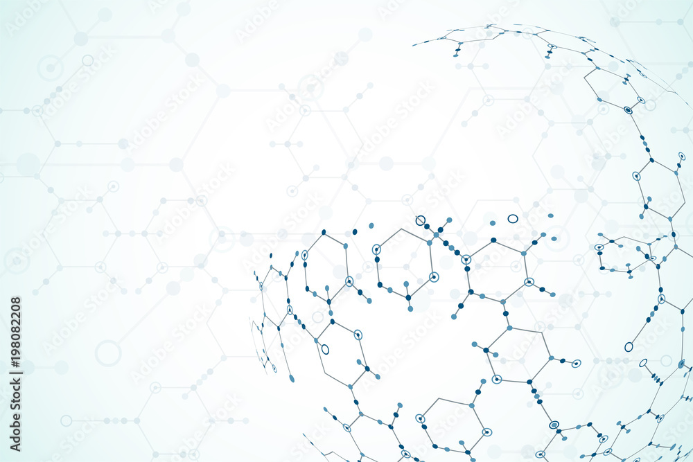 Abstract technology hexagonal background. Connection structure. Science style.Vector Abstract technology hexagonal background. Connection structure. Science style.Vector