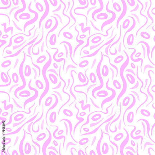 Pink alga seamless pattern with natural watercolor illustrations of seaweed on the paper. Amazing for textile, wallpapers, greetings card, web, backgrounds, labels.