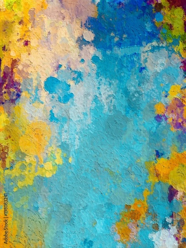 Abstract digitaly painted colorful background.  photo