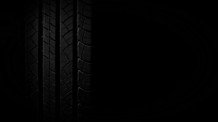 new tire texture in the dark for background