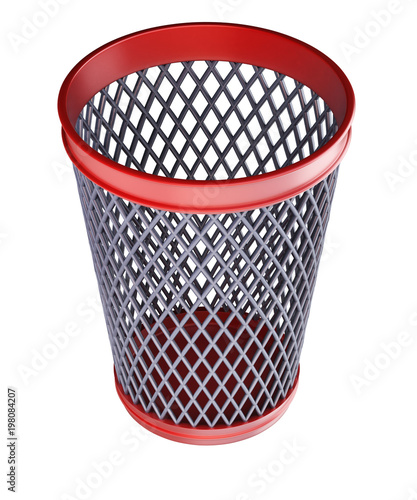 3d illustration of Trash can