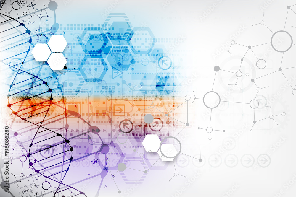 Science template, wallpaper or banner with a DNA molecules. Science template, wallpaper or banner with a DNA molecules.