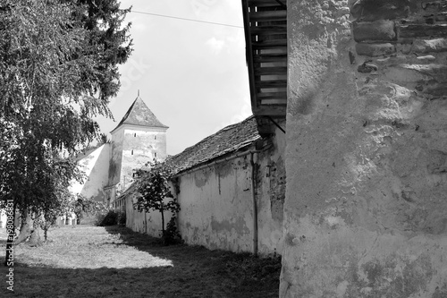 Fortified medieval saxon evangelic church  in Agnita- Agnetheln, mentioned for the first time in a Saxon document from 1280, a town with a craft tradition photo