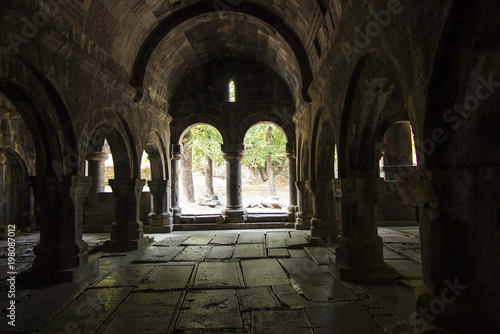 Sanahin, Armenia, September 20, 2017: Medieval tombstones in the Sanahin monastery in Armenia © rparys