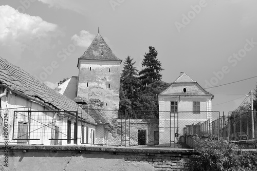 Fortified medieval saxon evangelic church  in Agnita- Agnetheln, mentioned for the first time in a Saxon document from 1280, a town with a craft tradition photo