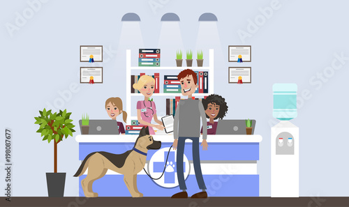 Vetclinic illustrations interior.