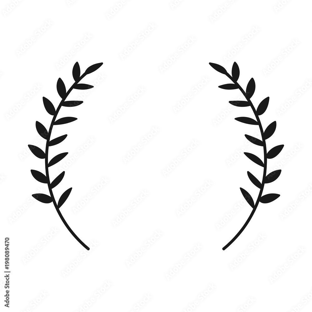 Laurel wreath. Hand drawn vector round frame for invitations, greeting cards, quotes, logos, posters and more. Vector Laurel wreath. Hand drawn vector round frame for invitations, greeting cards, quotes, logos, posters and more. Vector