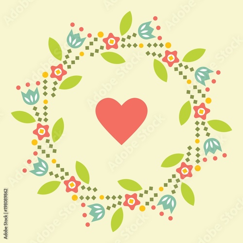 Valentine s day greeting card. Symbol of love. Vector illustration