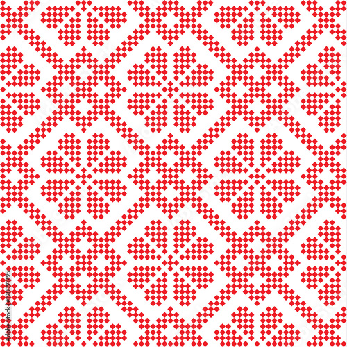 seamless embroidered national ornament vector