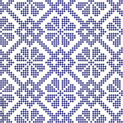 seamless embroidered national ornament vector