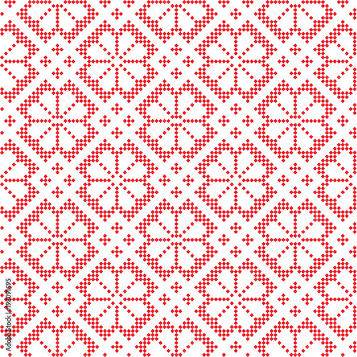 seamless embroidered national ornament vector