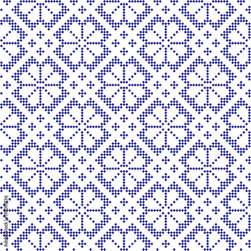 seamless embroidered national ornament vector