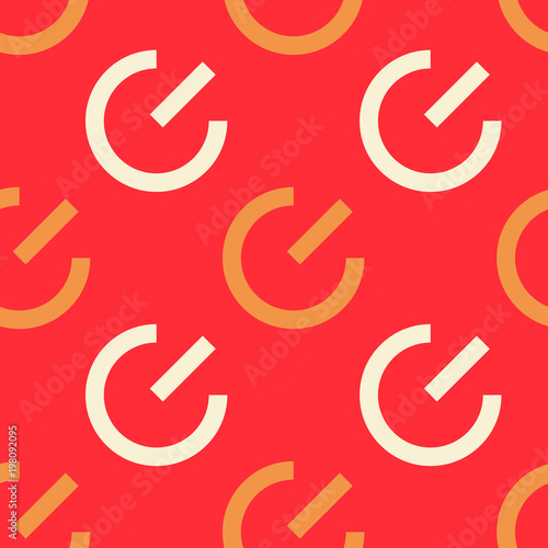 System power on seamless pattern. Strict line geometric pattern for your design.