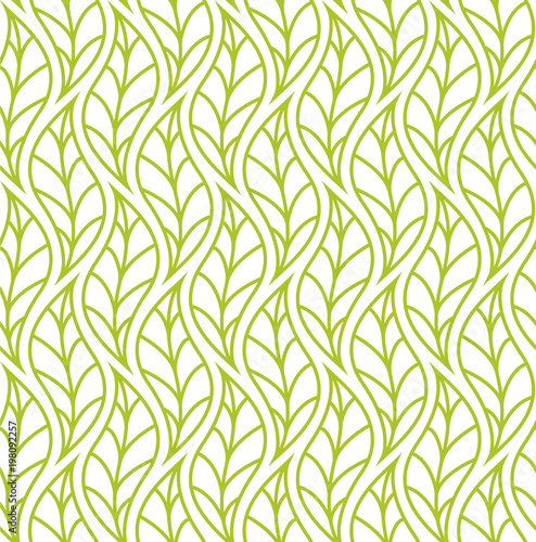Vector Leaf Seamless Pattern. Abstract leaves texture.