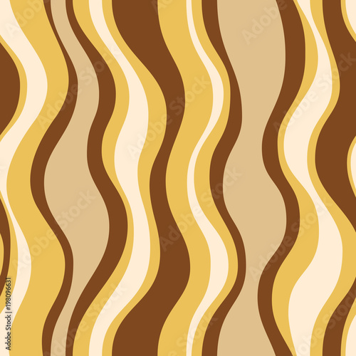 Vector seamless pattern with wavy stripes