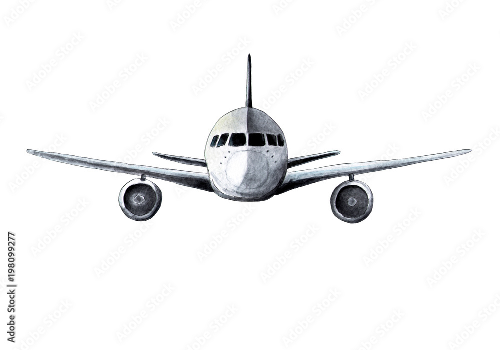 The plane in the sky flies to the camera. Watercolor illustration.
A flying plane in the sky. The plane flies directly to the camera. Drawing for visits, calendars, printing. The plane in the sky flies to the camera. Watercolor illustration.
A flying plane in the sky. The plane flies directly to the camera. Drawing for visits, calendars, printing.