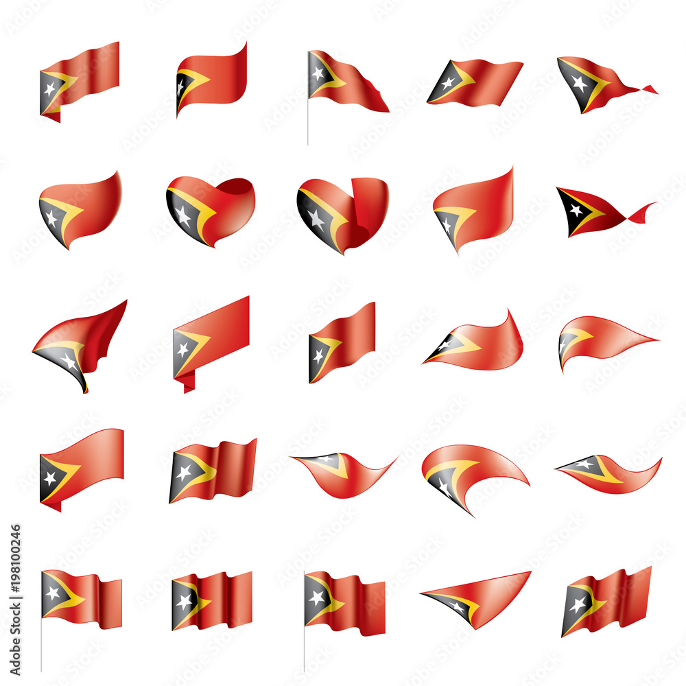 east timor flag, vector illustration east timor flag, vector illustration
