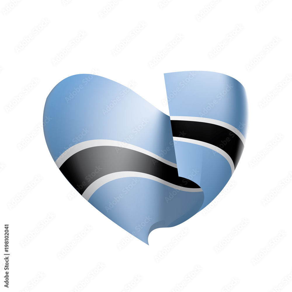 Botswana flag, vector illustration
