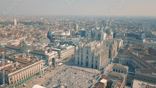 Wallpaper Mural Aerial view of Duomo di Milano, Galleria Vittorio Emanuele II, Piazza del Duomo Torontodigital.ca