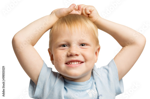 Cute little boy laughing