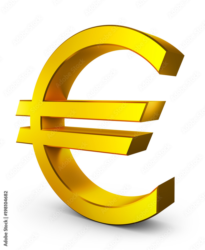 Fototapeta premium Volumetric euro sign