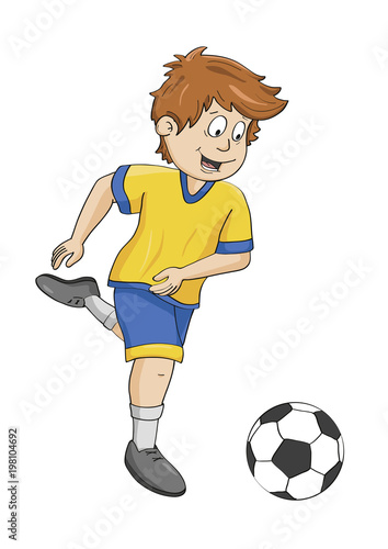 Fußball Ausmalbild koloriert