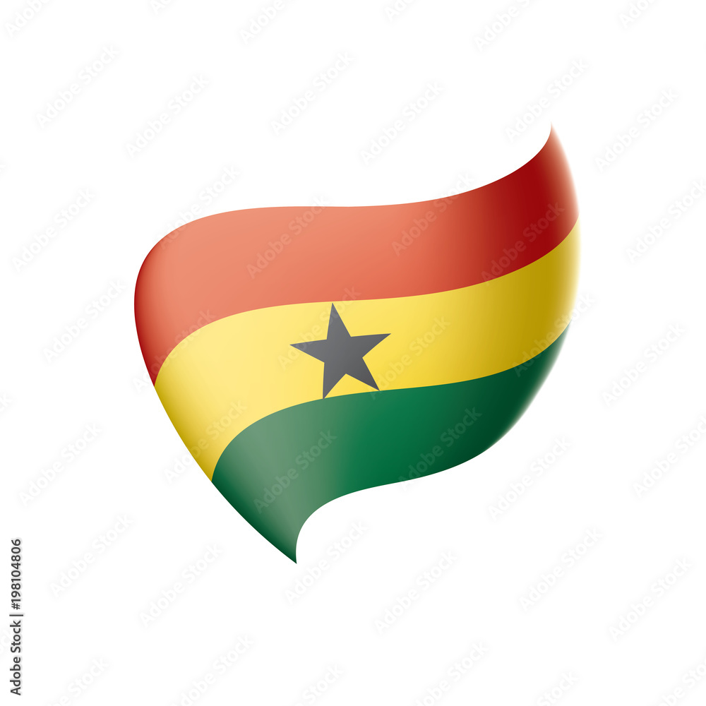 Ghana flag, vector illustration Ghana flag, vector illustration
