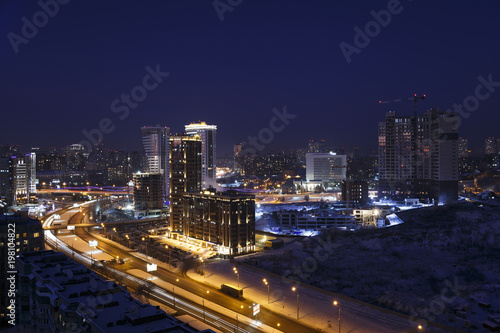 View of the night Novosibirsk © Владимир Евтин