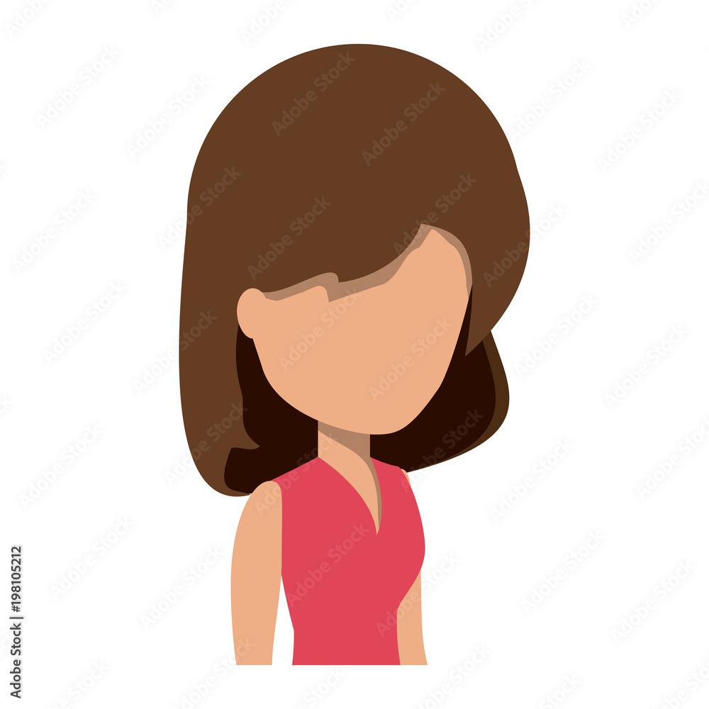 avatar woman icon over white background, colorful design. vector illustration avatar woman icon over white background, colorful design. vector illustration