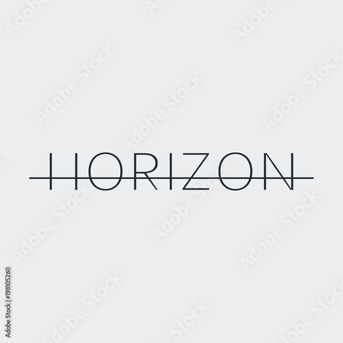 Logotipo HORIZON en fondo gris