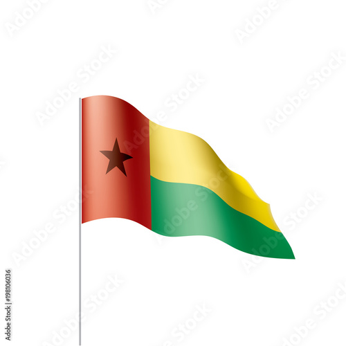 Guinea Bissau flag, vector illustration