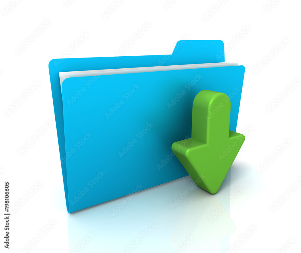 download file or folder icon concept 3d illustration download file or folder icon concept 3d illustration