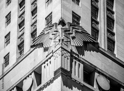 Art deco ornament on office building - Manhattan, New York.