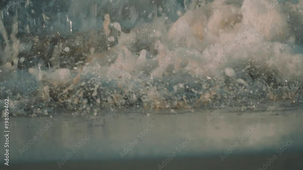 Closeup Of Waves, Breaking At A Beach (180fps Slow Motion) Closeup Of Waves, Breaking At A Beach (180fps Slow Motion)
