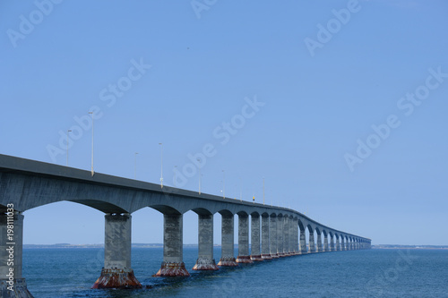 The Confederation bridge between New Brusnswick and Prince Edward Island in Canada part of the Trans-Canada Highway © Jorge Moro