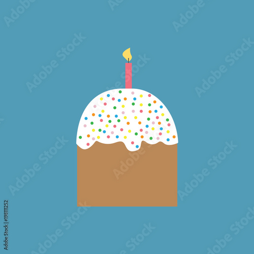 easter cake icon- vector illustration