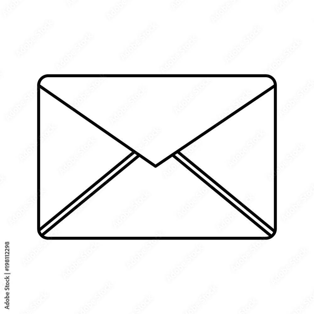 envelope message email correspondence communication vector illustration outline design envelope message email correspondence communication vector illustration outline design