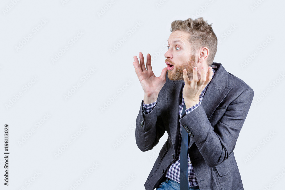 the guy is surprised and pleased the guy is surprised and pleased