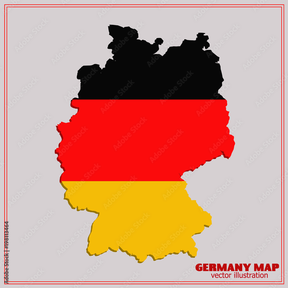 Map and flag of Germany. Illustration. Map and flag of Germany. Illustration.