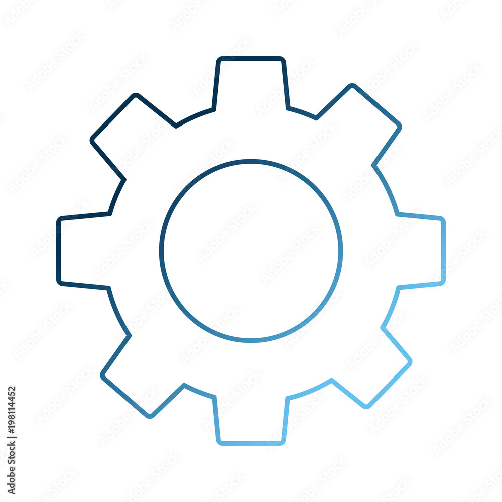 gear cogwheel business team work symbol vector illustration gradient blue color
