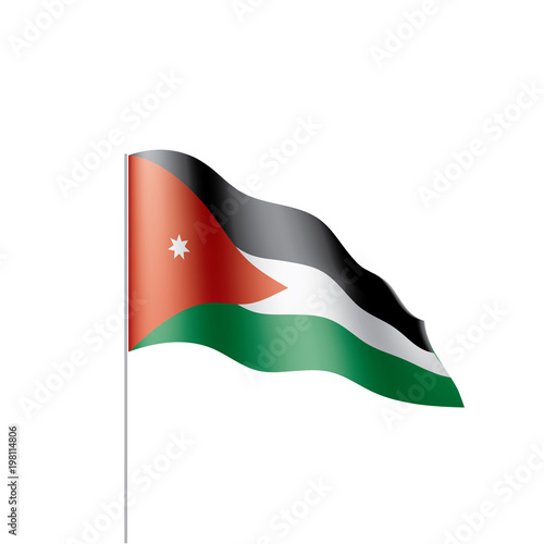 Free Download Jordan flag, vector illustration - GFXLoad
