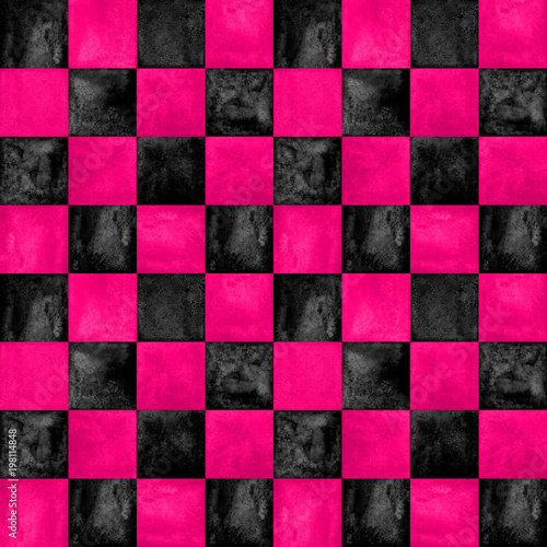 Trendy checkered pattern ba...