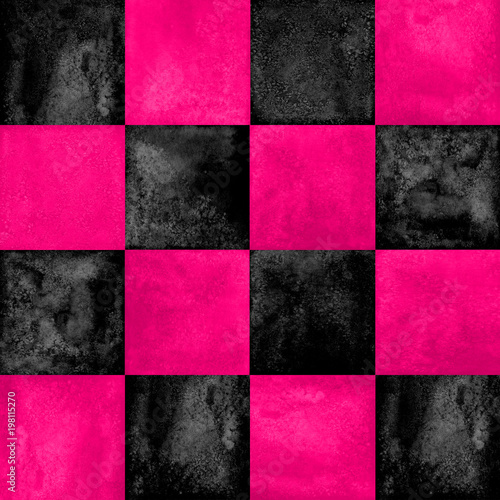 Trendy checkered pattern ba...