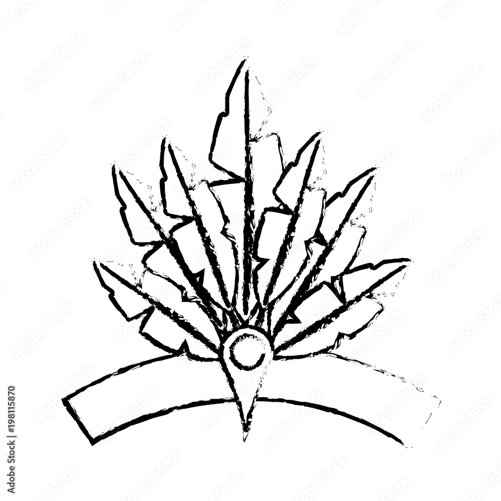 headdress carnival with feathers and jewelry vector illustration sketch design headdress carnival with feathers and jewelry vector illustration sketch design