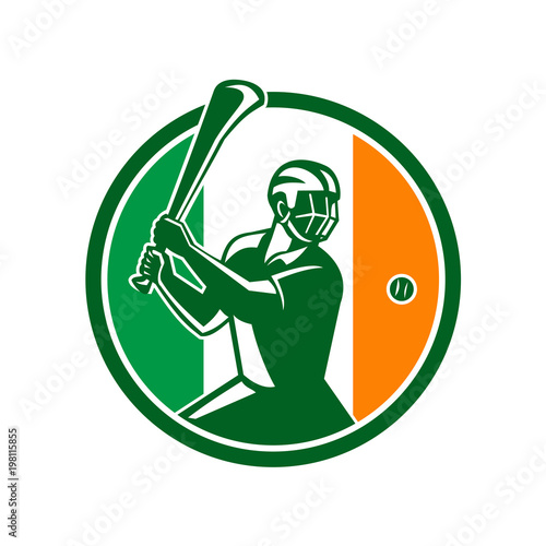 Hurling Ireland Flag Icon photo